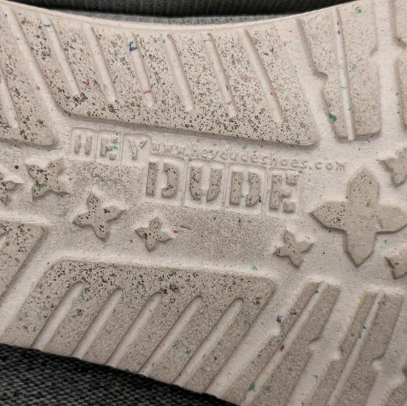 Hey Dude Wally Knit Cobblestone Men's Casual Gray White Shoes - Picture 15 of 16